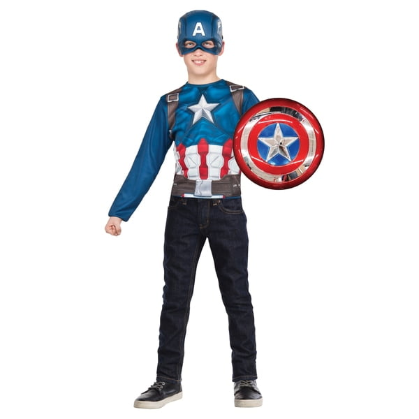 Marvel Captain America Medium Costum Top Set cu Scut și Masca