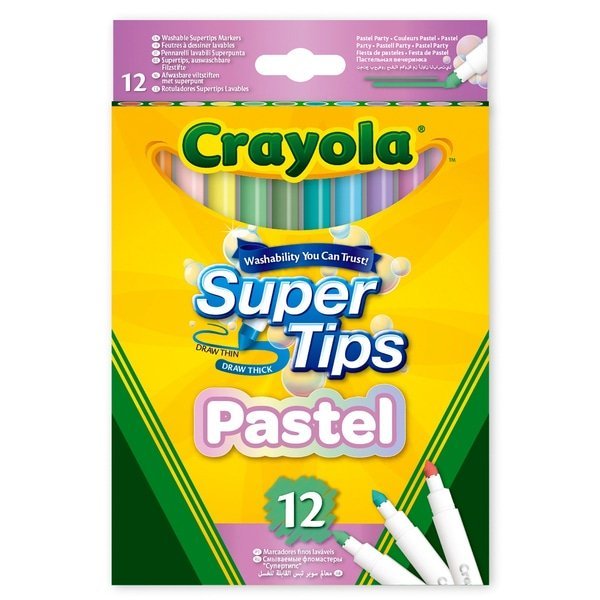 Crayola 12 Pack SuperTips Pastel Edition