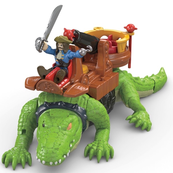 Imaginext Piratii De mers pe jos Croc și Pirate Hook Kid's Toy