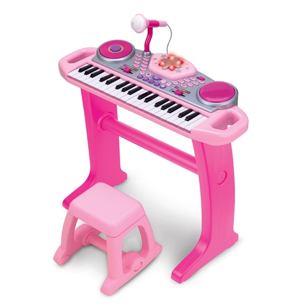 Big Steps Groove Rockstar Tastatură roz