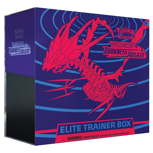 Pokémon Trading Card Joc: Sword & Shield Darkness Ablaze Elite Trainer Box
