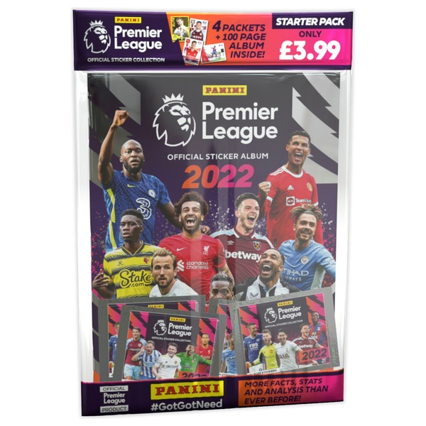 Panini's Premier League 2022 Sticker Collection Starter Pack Sortiment