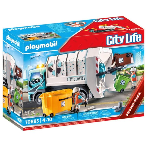 Playmobil City Life 70885 Camion de gunoi cu lumina intermitenta